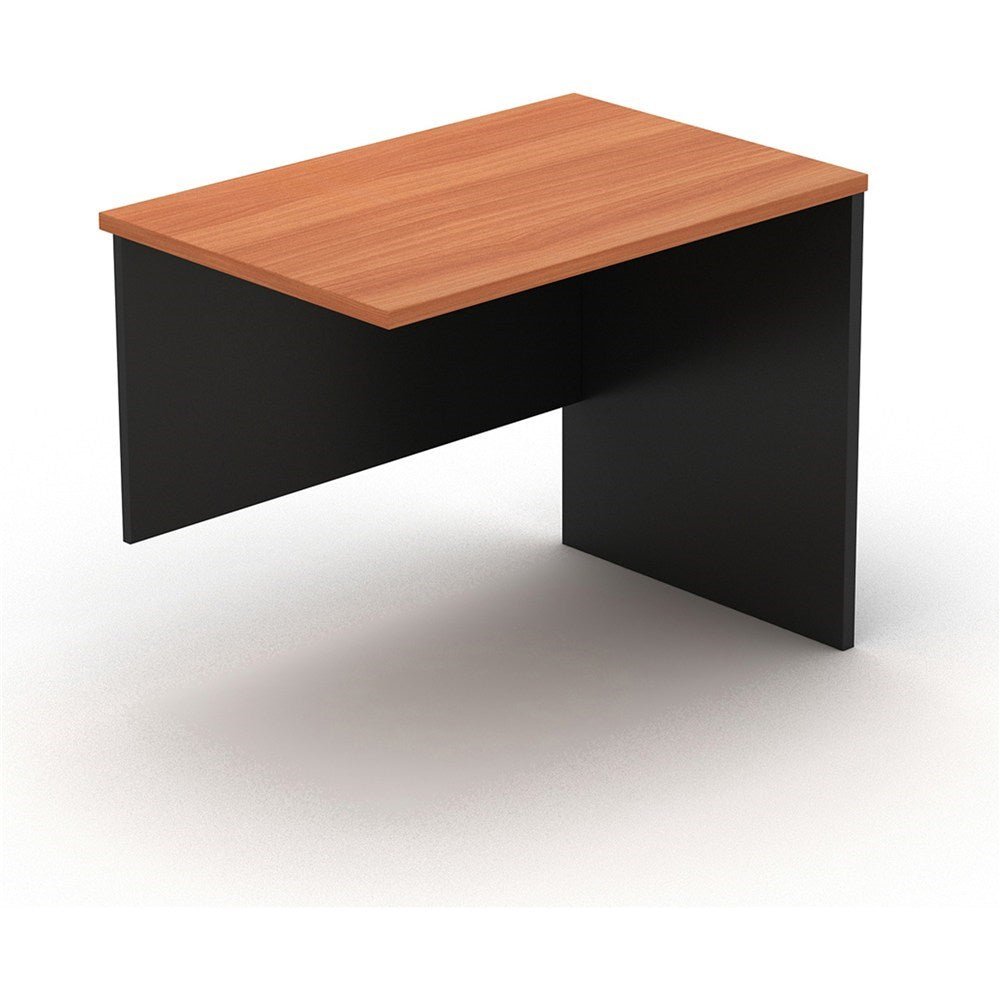 OM Desk Return 900W x 450D x 720H Cherry & Charcoal | Office Furniture Designs