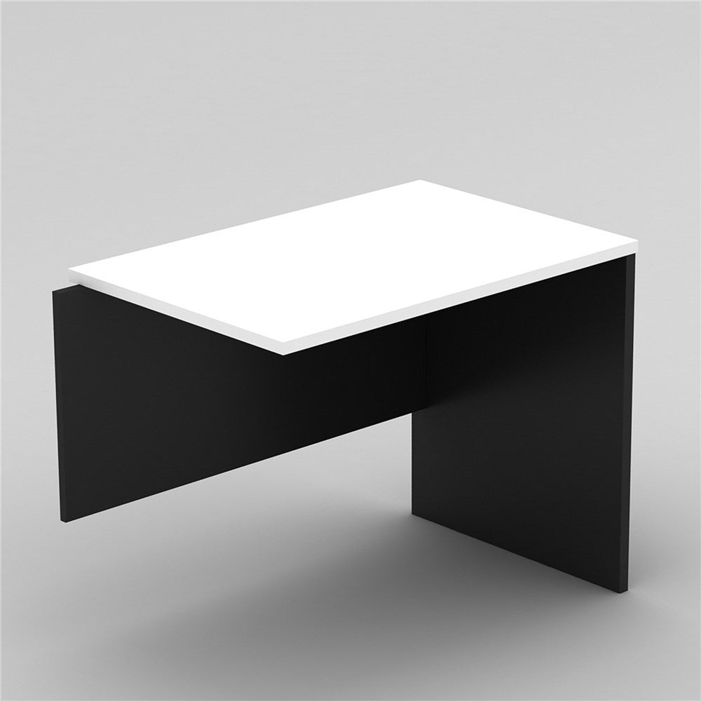 OM Desk Return 900W x 450D x 720H White & Charcoal | Office Furniture Designs