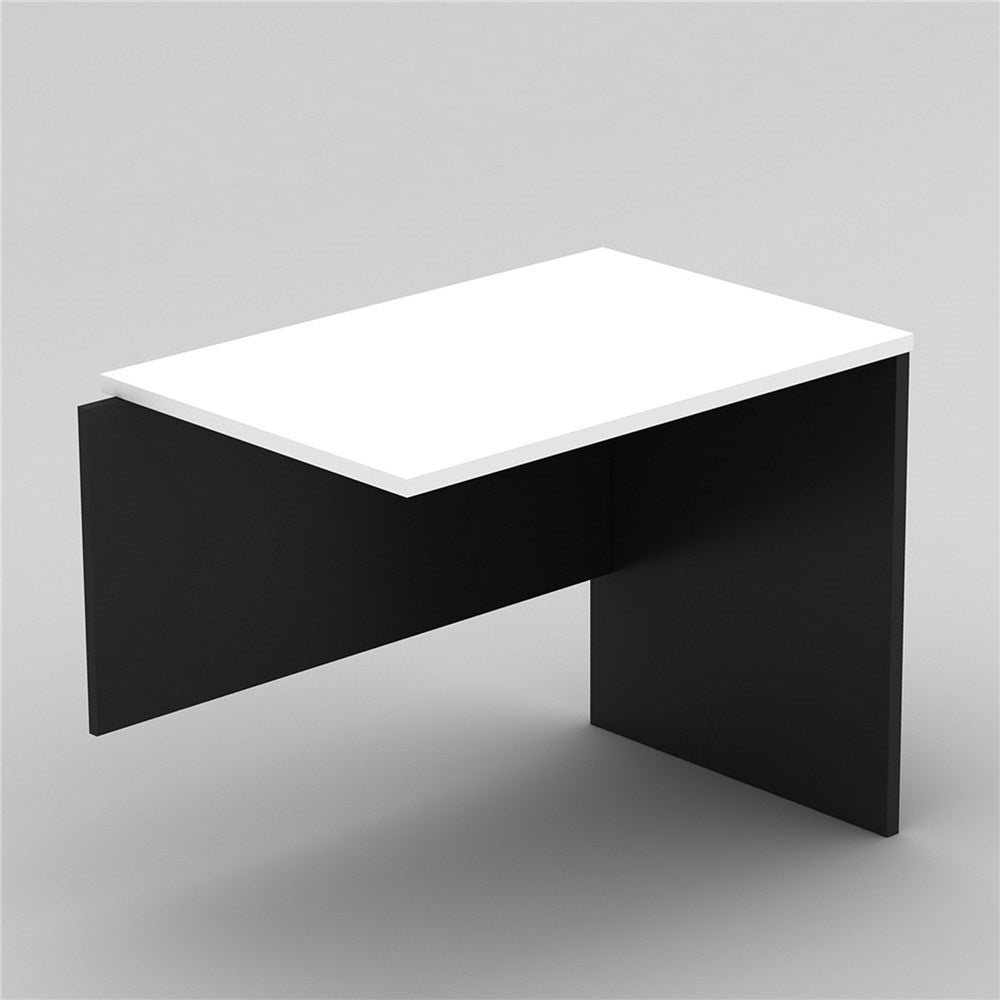 OM Desk Return 900W x 600D x 720H White & Charcoal | Office Furniture Designs