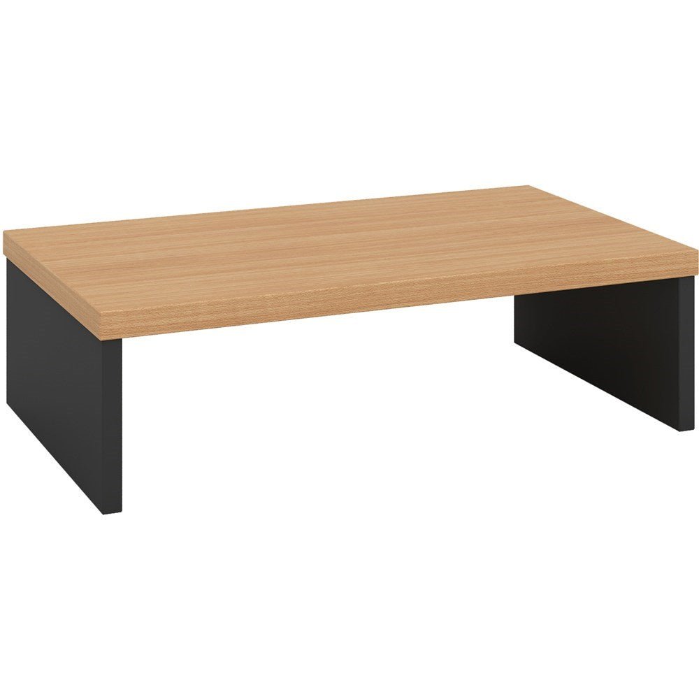 OM Monitor Riser 600W x 350D x 175mmH 600W x 350D x 175H Beech & Charcoal | Office Furniture Designs