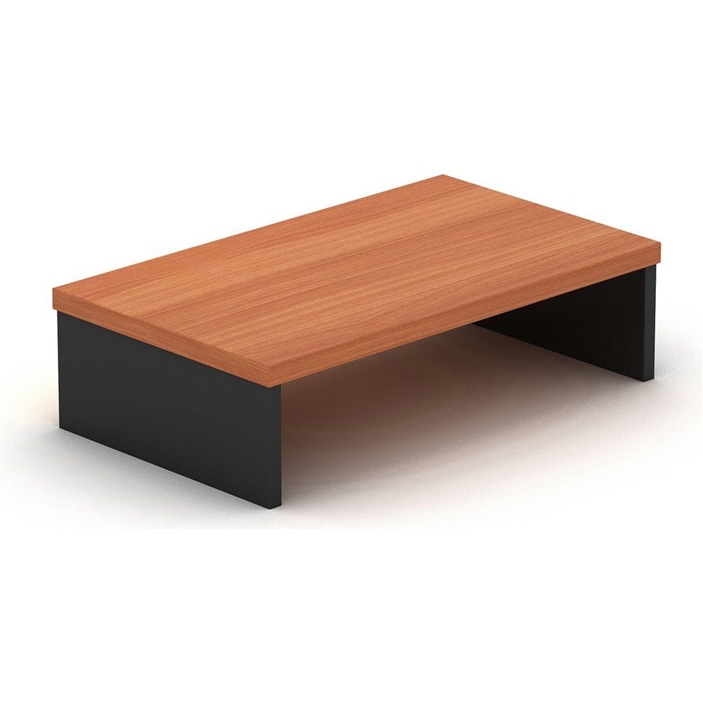 OM Monitor Riser 600W x 350D x 175mmH 600W x 350D x 175H Cherry & Charcoal | Office Furniture Designs