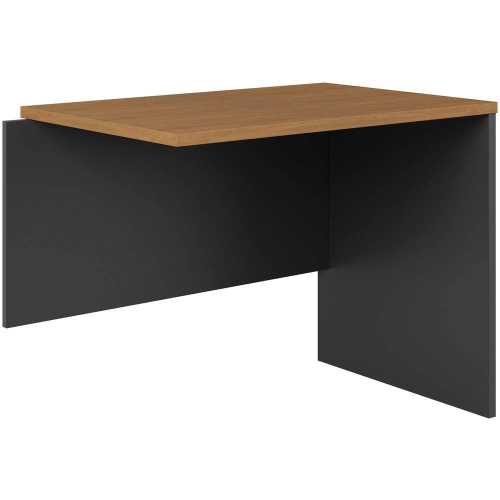 OM Premier Desk Return 900W x 600D x 720mmH Regal Walnut & Charcoal | Office Furniture Designs