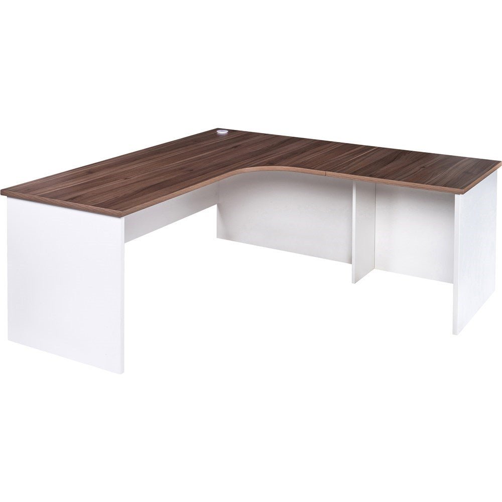OM Premier Radial Workstation 1800/1800W x700D x 720mmH Casnan/White 1800/1800W x 700D x 720H Right Hand Return Casnan & White | Office Furniture Designs