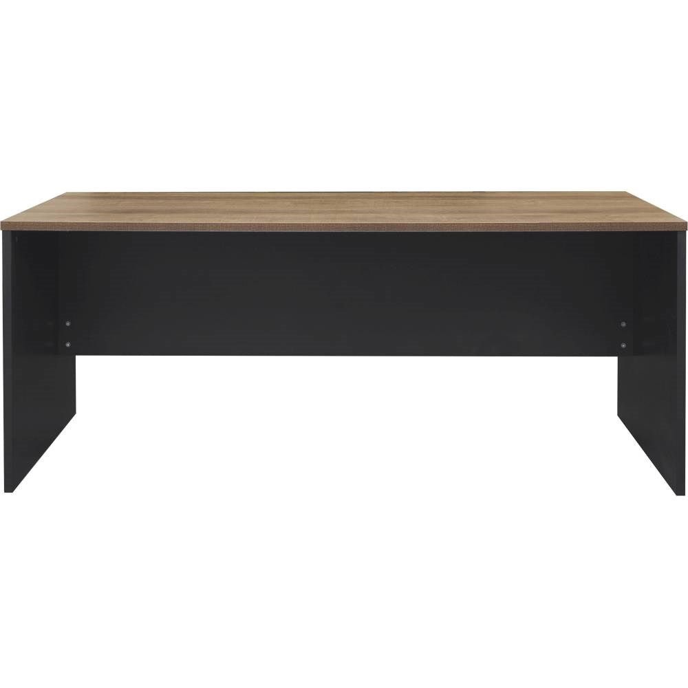 OM Premier Straight Desk Desk Regal Walnut & Charcoal 1500W x 750D x 720H | Office Furniture Designs