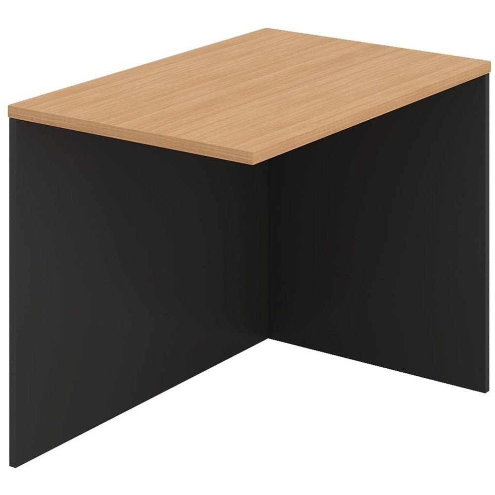 OM Reception Counter 900W x 600D x 720H Return Beech & Charcoal | Office Furniture Designs