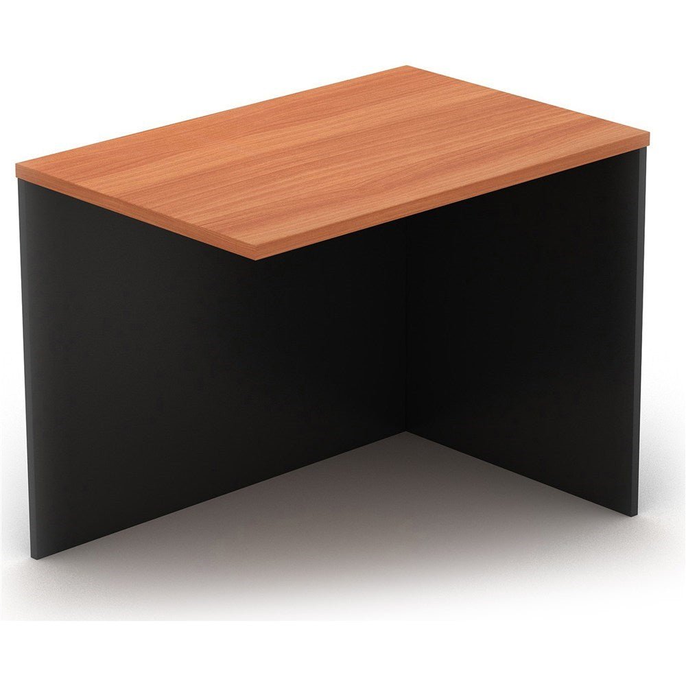 OM Reception Counter 900W x 600D x 720H Return Cherry & Charcoal | Office Furniture Designs