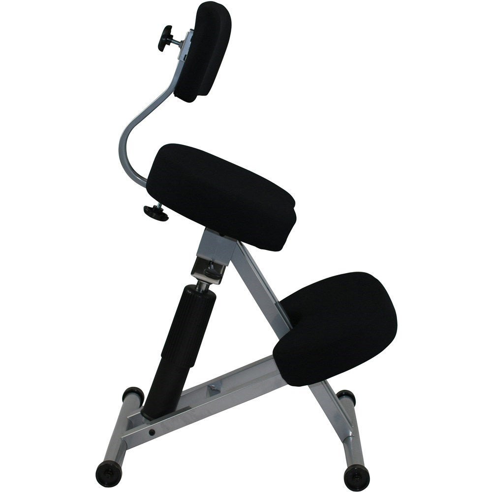 PhysioFlex III Kneeling Chair Black Fabric Black | Office Furniture Designs
