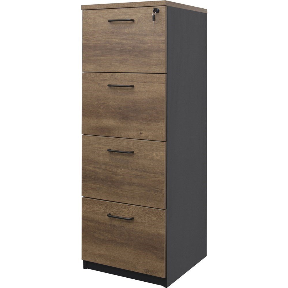 Premier Filing Cabinet 4 Drawer 468W x 510D x 1320mmH 468W x 510D x 1320H Regal Walnut | Office Furniture Designs