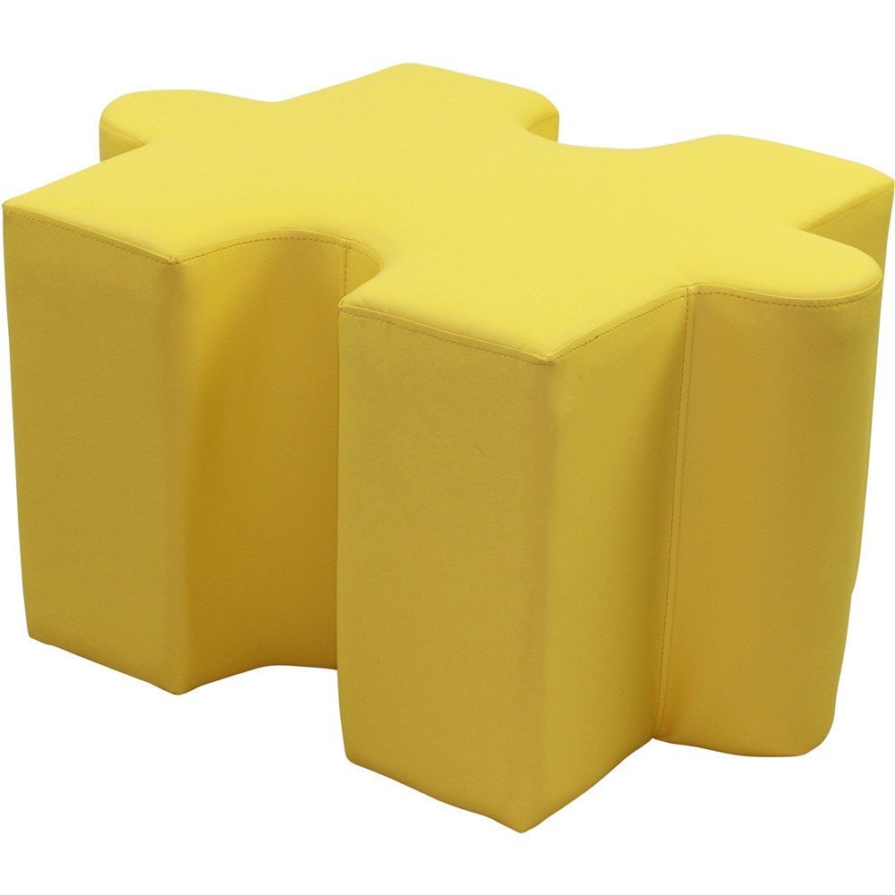 Puzzle Breakout Interlocking Ottoman Yellow Yellow | Office Furniture Designs