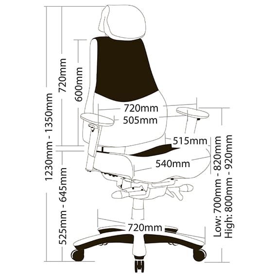 Ranger High Back Heavy Duty Multi Shift Chair With Arms And Headrest Black & Grey Fabric Black & Grey | Office Furniture Designs