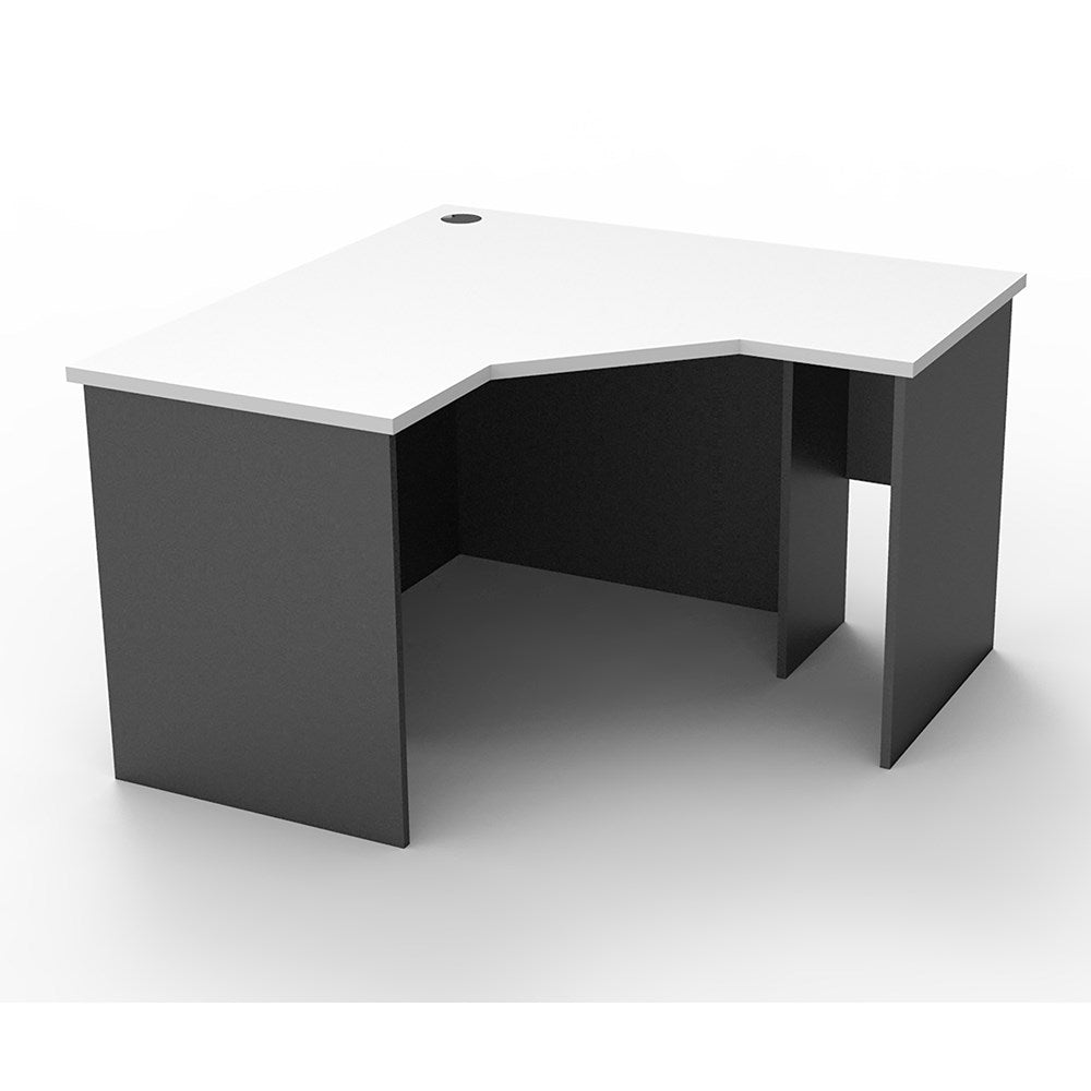 Rapid Worker Corner Workstation 1200W x 1200D x 600H White & Ironstone | Office Furniture Designs