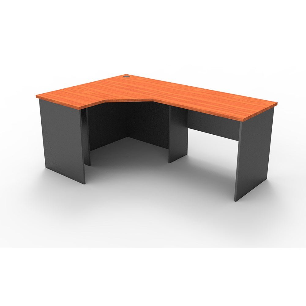Rapid Worker Corner Workstation 1200W x 1800D x 600H Cherry & Ironstone | Office Furniture Designs