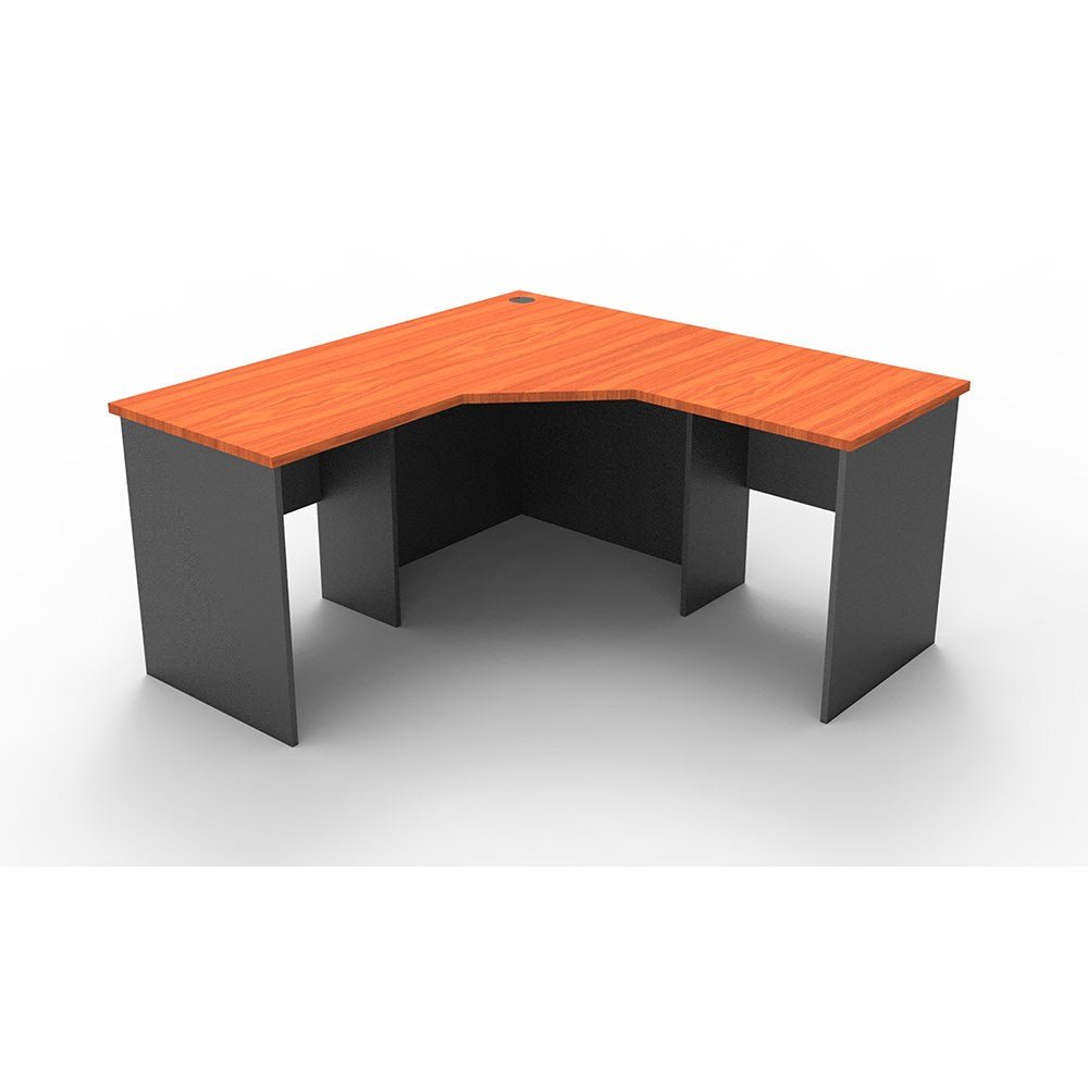 Rapid Worker Corner Workstation 1500W x 1500D x 600H Cherry & Ironstone | Office Furniture Designs