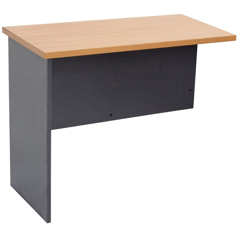 Rapid Worker Corner Workstation Wing 300W x 600D x 730H Beech & Ironstone | Office Furniture Designs