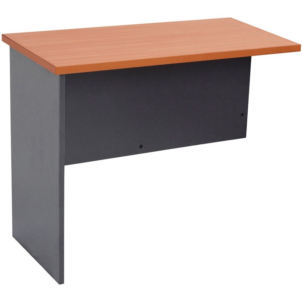 Rapid Worker Corner Workstation Wing 600W x 600D x 730H Cherry & Ironstone | Office Furniture Designs