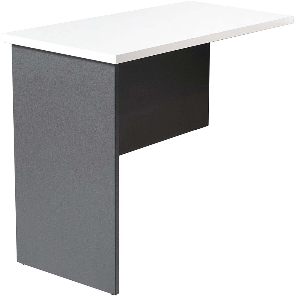 Rapid Worker Corner Workstation Wing 600W x 600D x 730H White & Ironstone | Office Furniture Designs