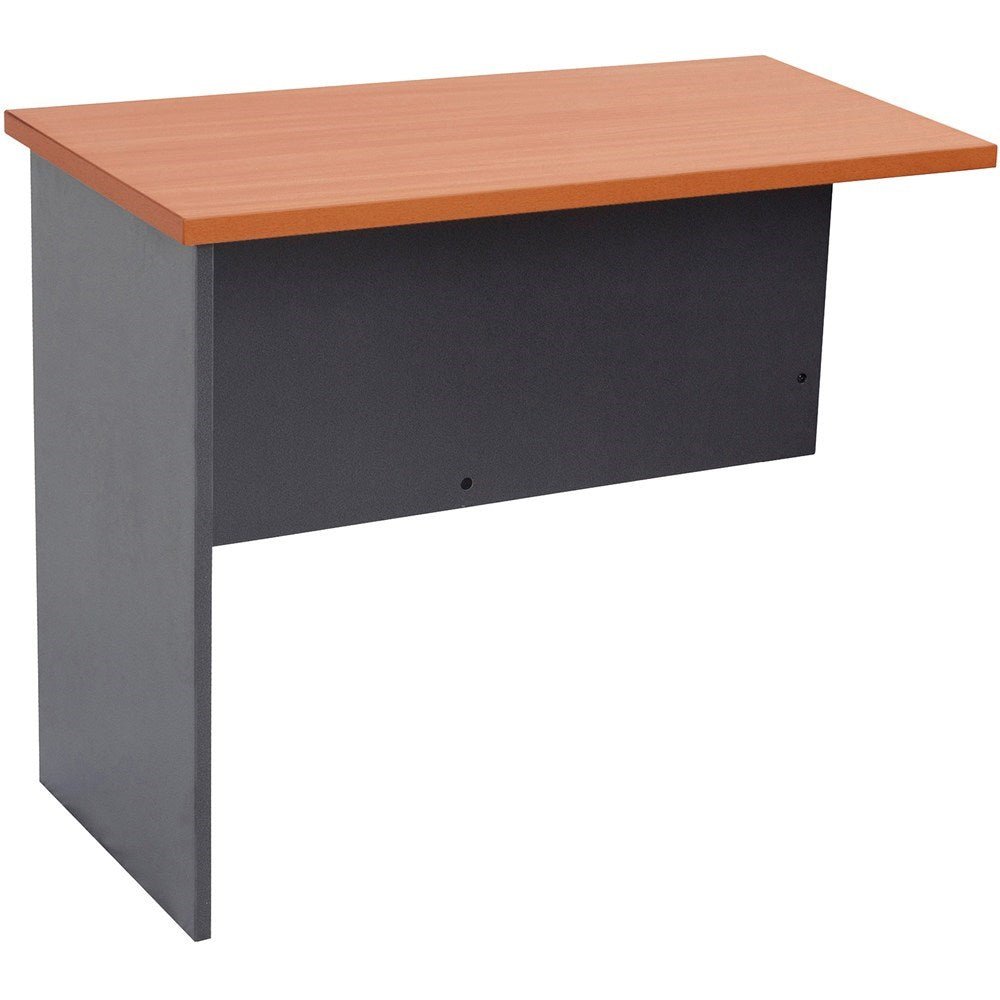 Rapid Worker Return 1200W x 600D x 730H Cherry & Ironstone | Office Furniture Designs