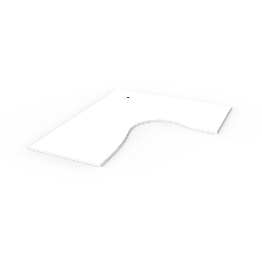 Rapidline Corner Workstation Top Only 1800/1500W x 700D x 25mmD With Cable Port 1800/1500W x 700D x 25H White | Office Furniture Designs