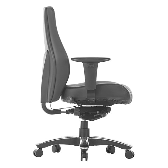 Raptor Heavy Duty Leather Executive Chair Low Back With Arms | Office Furniture Designs