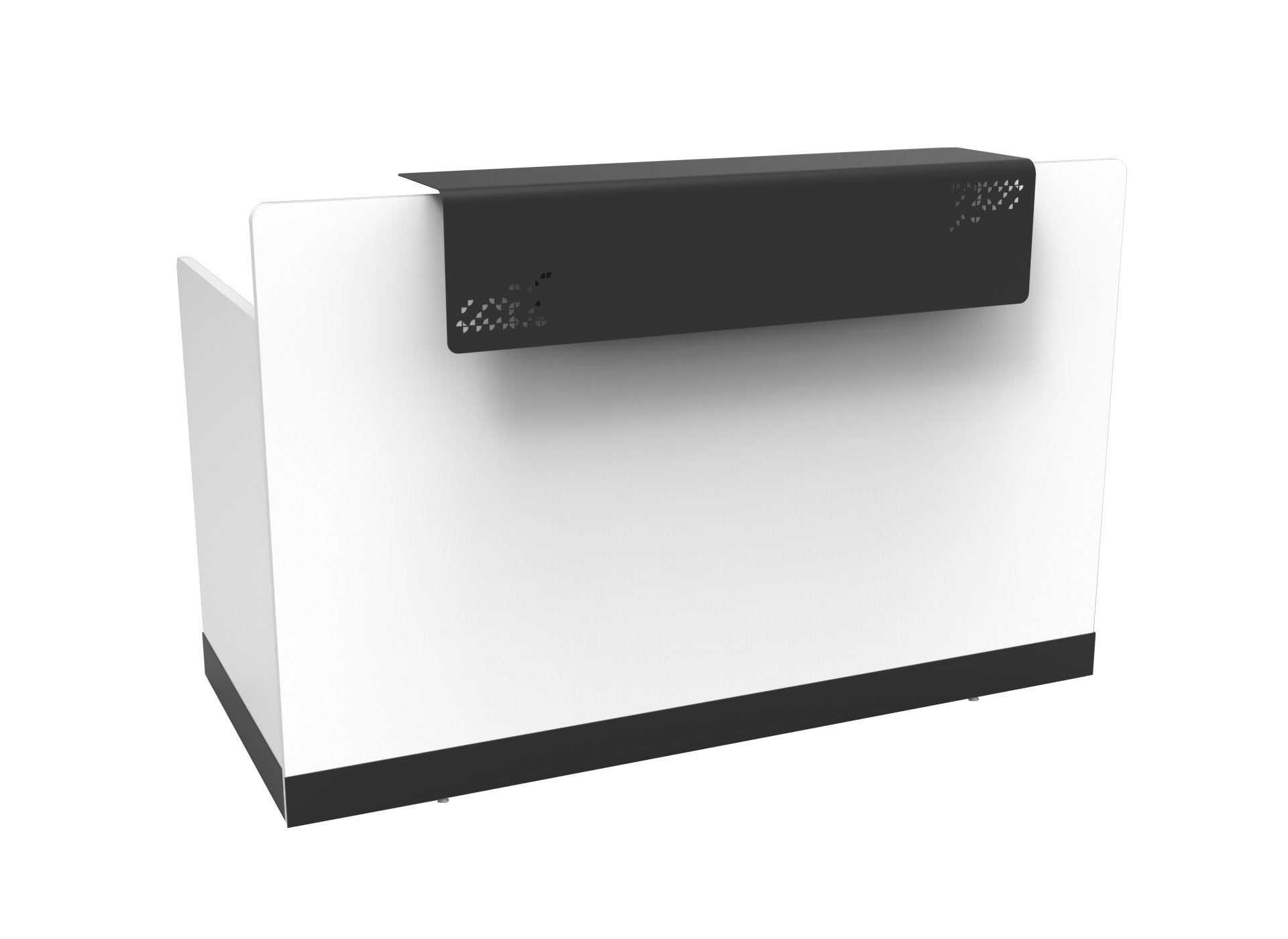 RC1809 Reception Counter 1800W x 800D x 1170mmH Black And White 1800W x 800D x 1170H Black & White | Office Furniture Designs