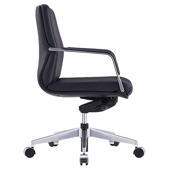 Select Executive Leather Office Chair with Arms Low Back Black | Office Furniture Designs