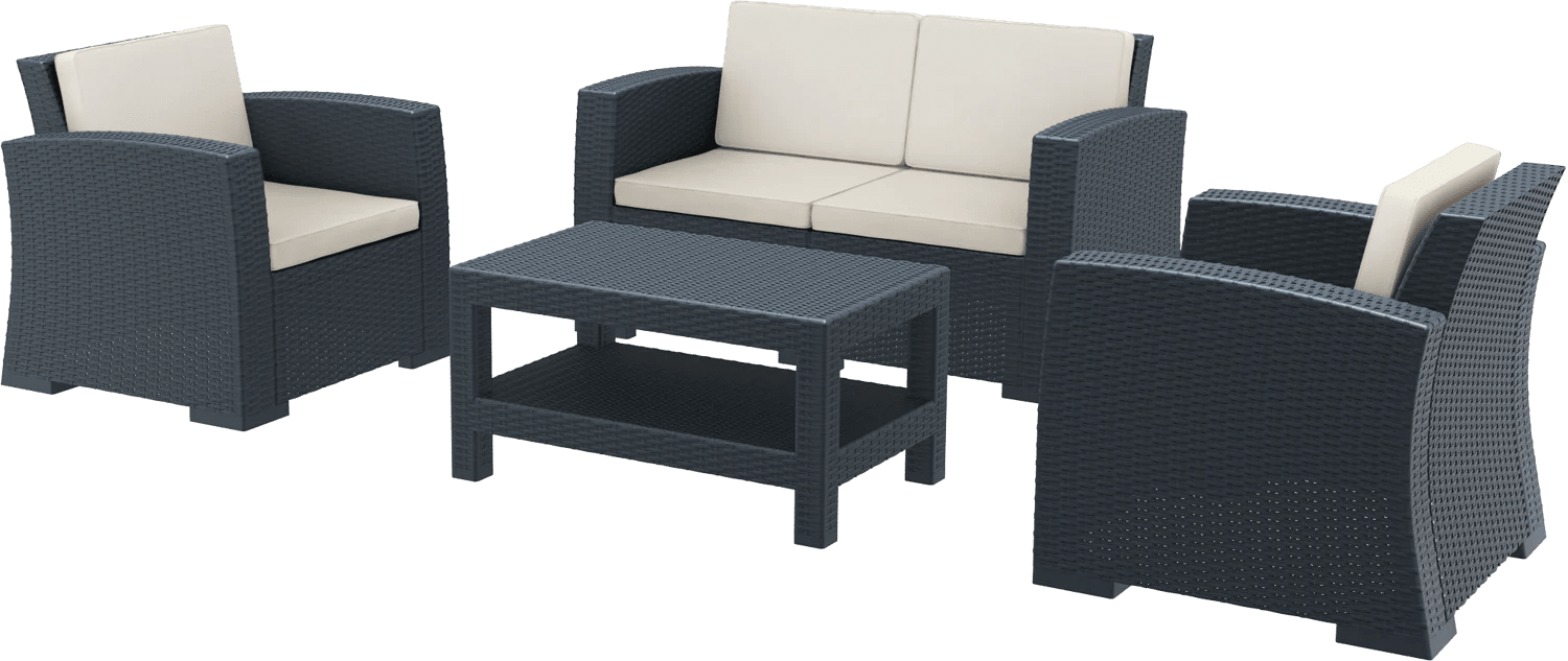 Siesta Monaco Lounge Sets With Cushion Anthracite | Office Furniture Designs