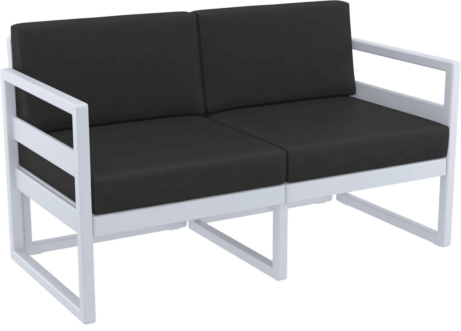 Siesta Mykonos Lounge Sofa Silver Grey Black | Office Furniture Designs