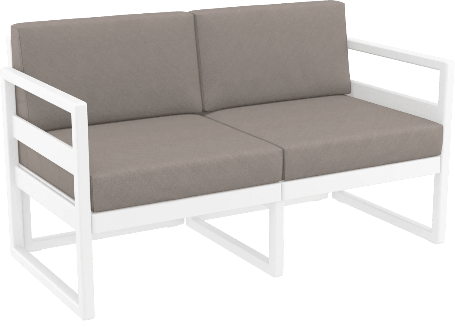 Siesta Mykonos Lounge Sofa White Dark Grey | Office Furniture Designs