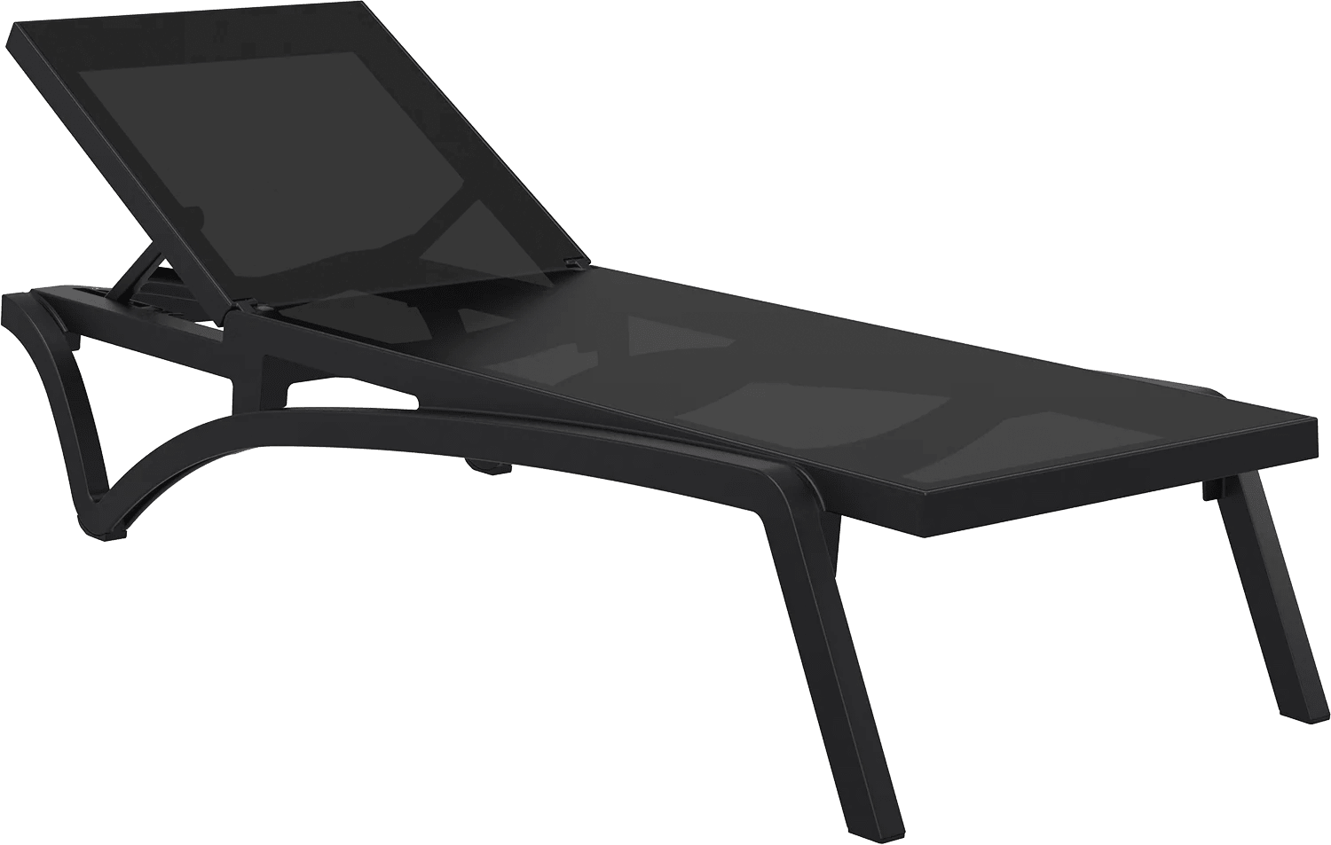 Siesta Pacific Sunlounger Black & Black | Office Furniture Designs