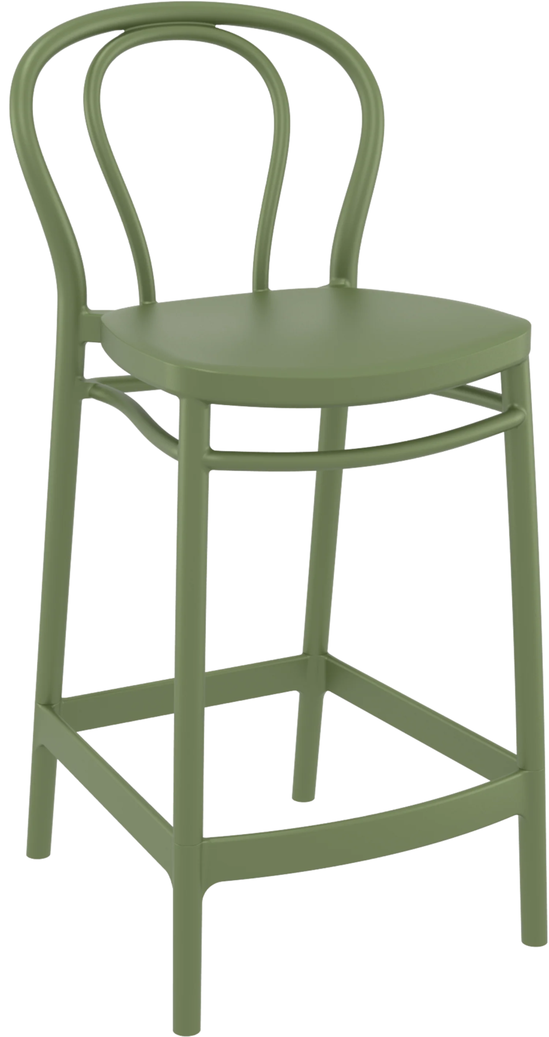Siesta Victor Barstool 65cm - Counter Height Olive | Office Furniture Designs