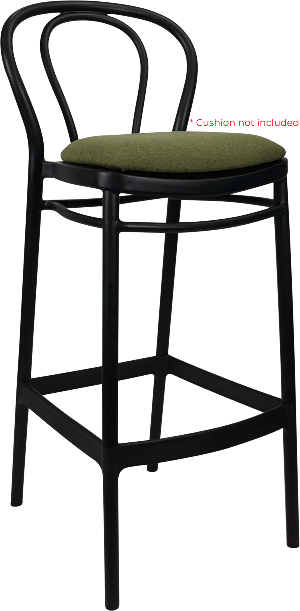 Siesta Victor Barstool 75cm - Bar Height Black | Office Furniture Designs