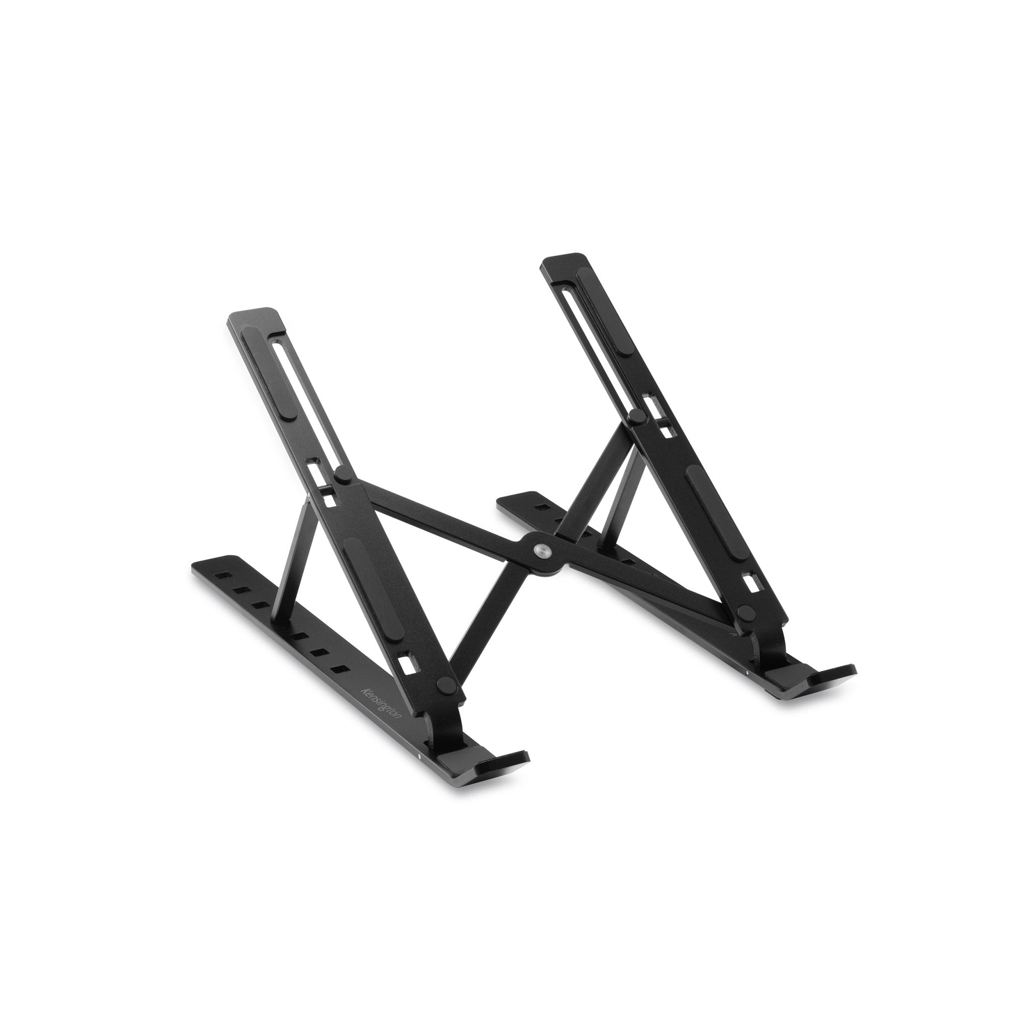 Smartfit Collapsible Laptop Riser Aluminium Black | Office Furniture Designs