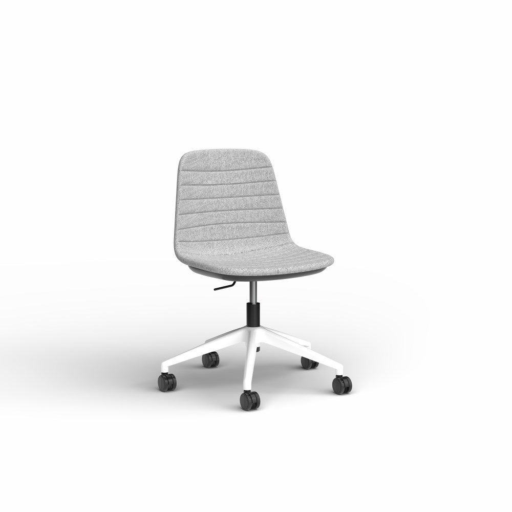 Sofia Office Chair Fabric Lift Grey & White - Office Furniture Designs