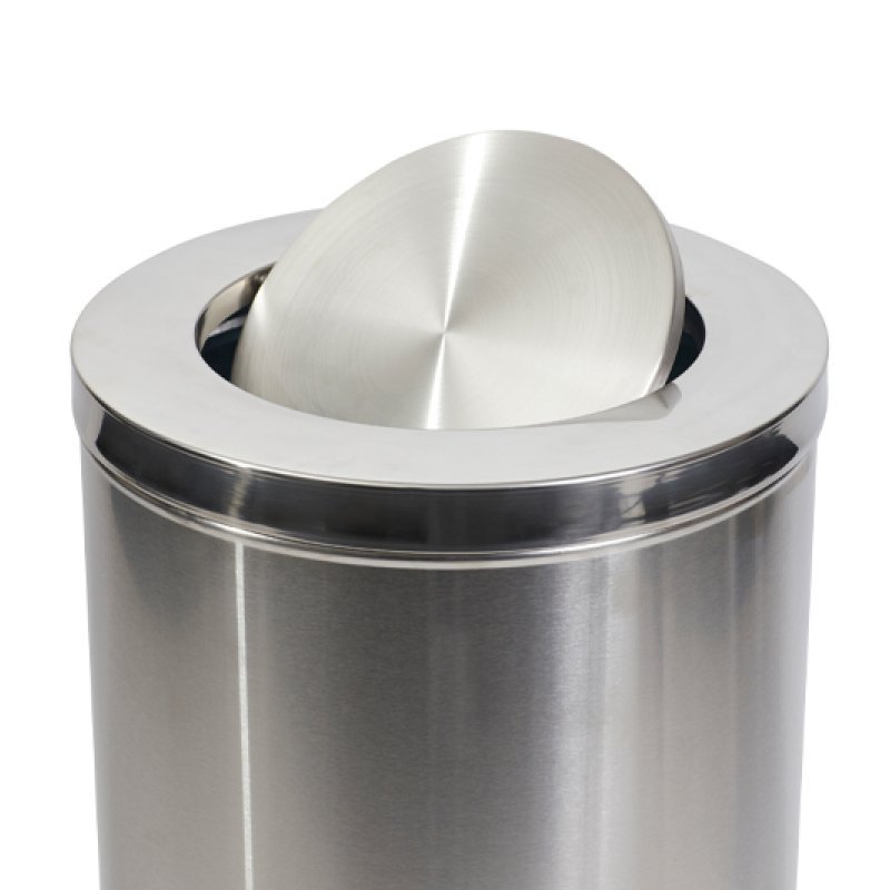 Stainless Steel Swing Top Bin 62L - Office Furniture Designs