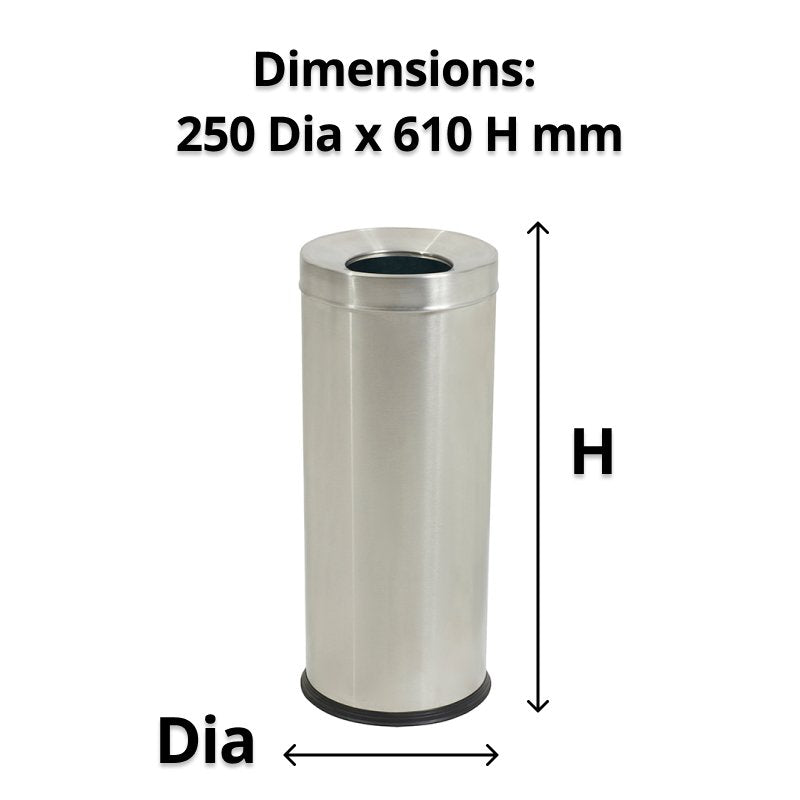 Stainless Steel Tidy Bin 28L - Office Furniture Designs
