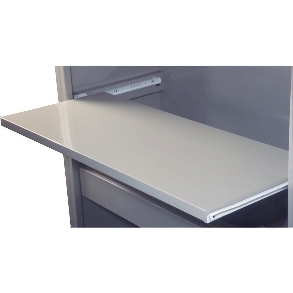 Steelco Aisle Saver Pull Out Reference Shelf White Satin 1200mm White Satin | Office Furniture Designs