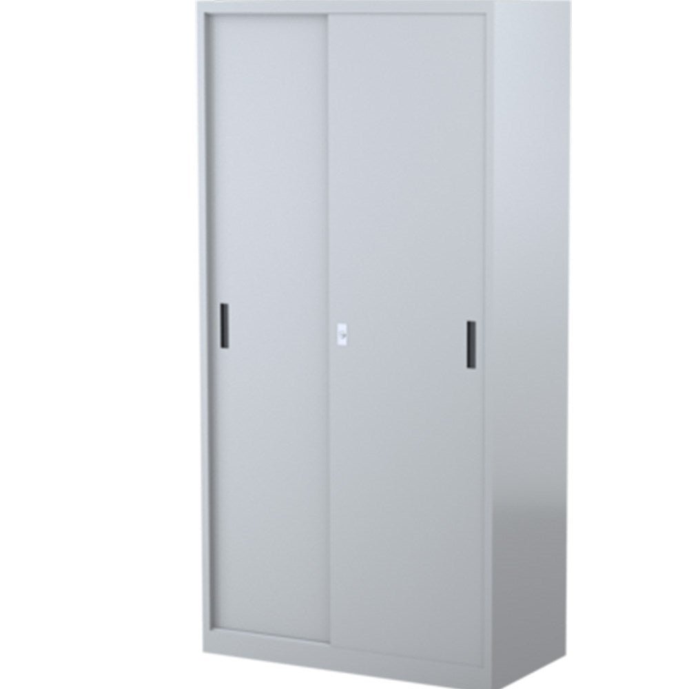 Steelco Sliding Door Cabinet 914W x 465D x 1830H 3 Shelves Graphite Ripple | Office Furniture Designs