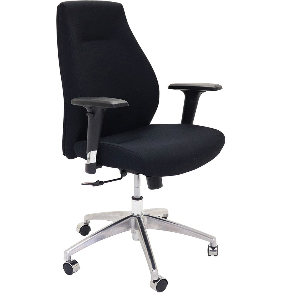Swift Executive Task Chair High Back With Arms Black Black | Office Furniture Designs