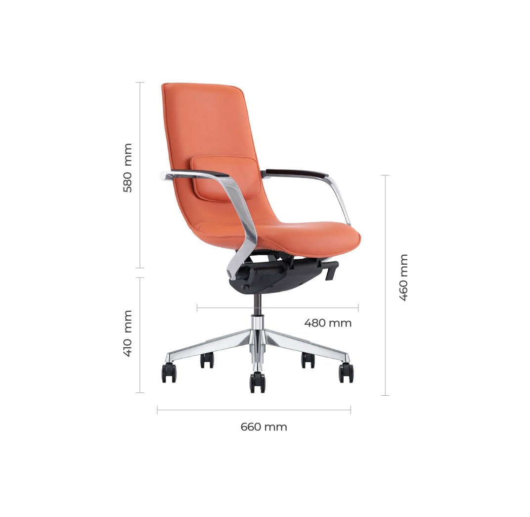 Titan Executive Chair Orange | Office Furniture Designs