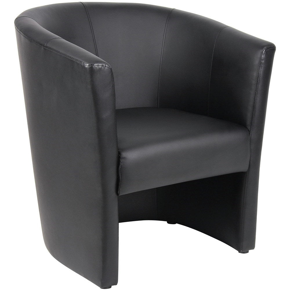 Tub Chair Black PU Upholstery Single Black 460W x 490D x 770H | Office Furniture Designs