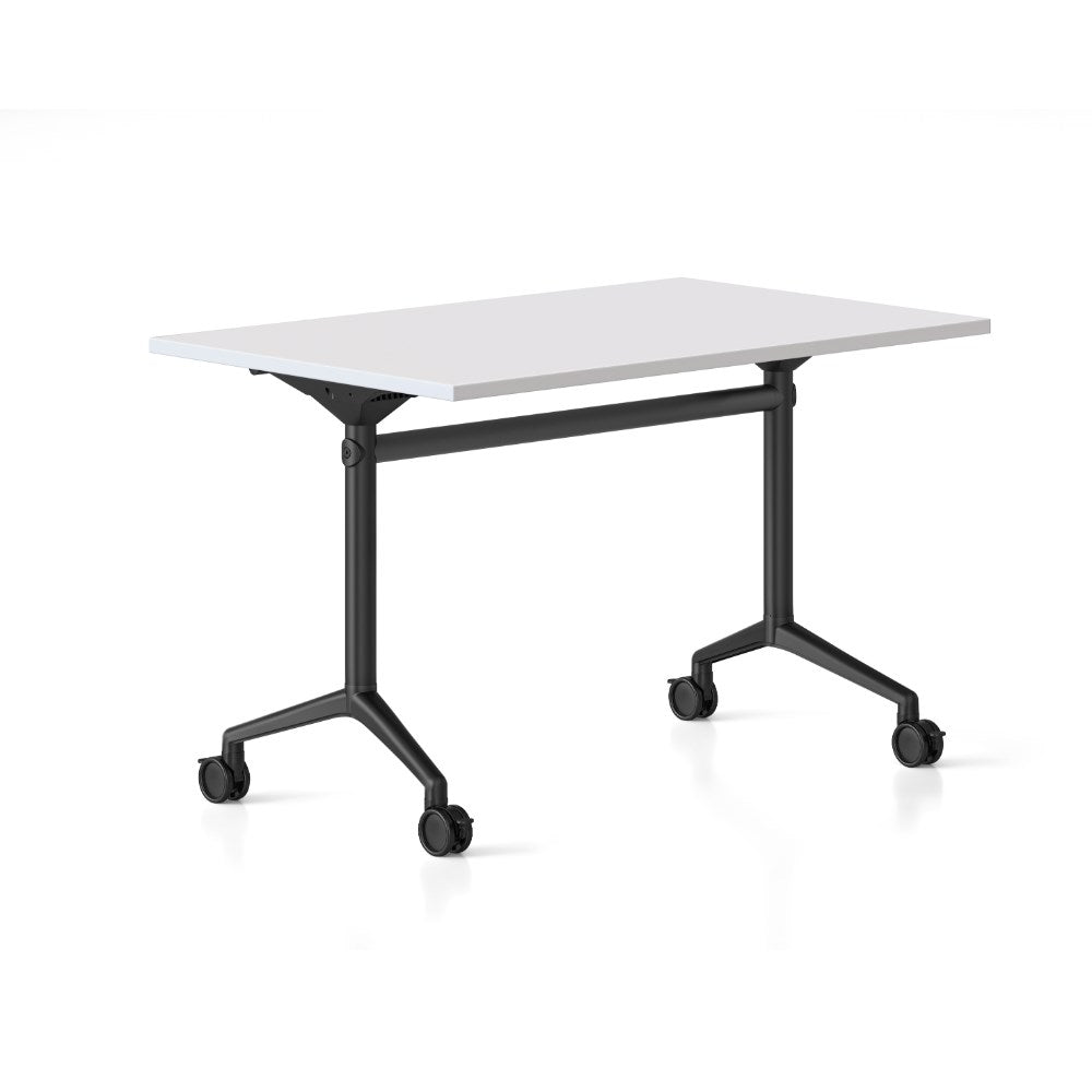 Typhoon Flip Top Table 1200W x 600D x 750H Black & White | Office Furniture Designs