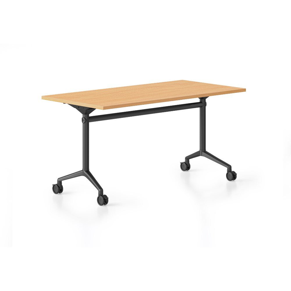 Typhoon Flip Top Table 1800W x 750D x 750H Beech & Black | Office Furniture Designs