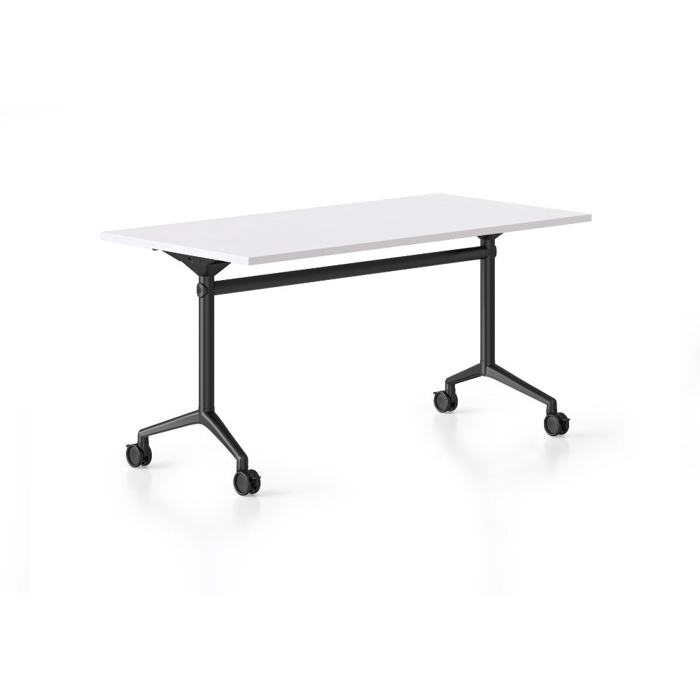 Typhoon Flip Top Table 1800W x 750D x 750H Black & White | Office Furniture Designs