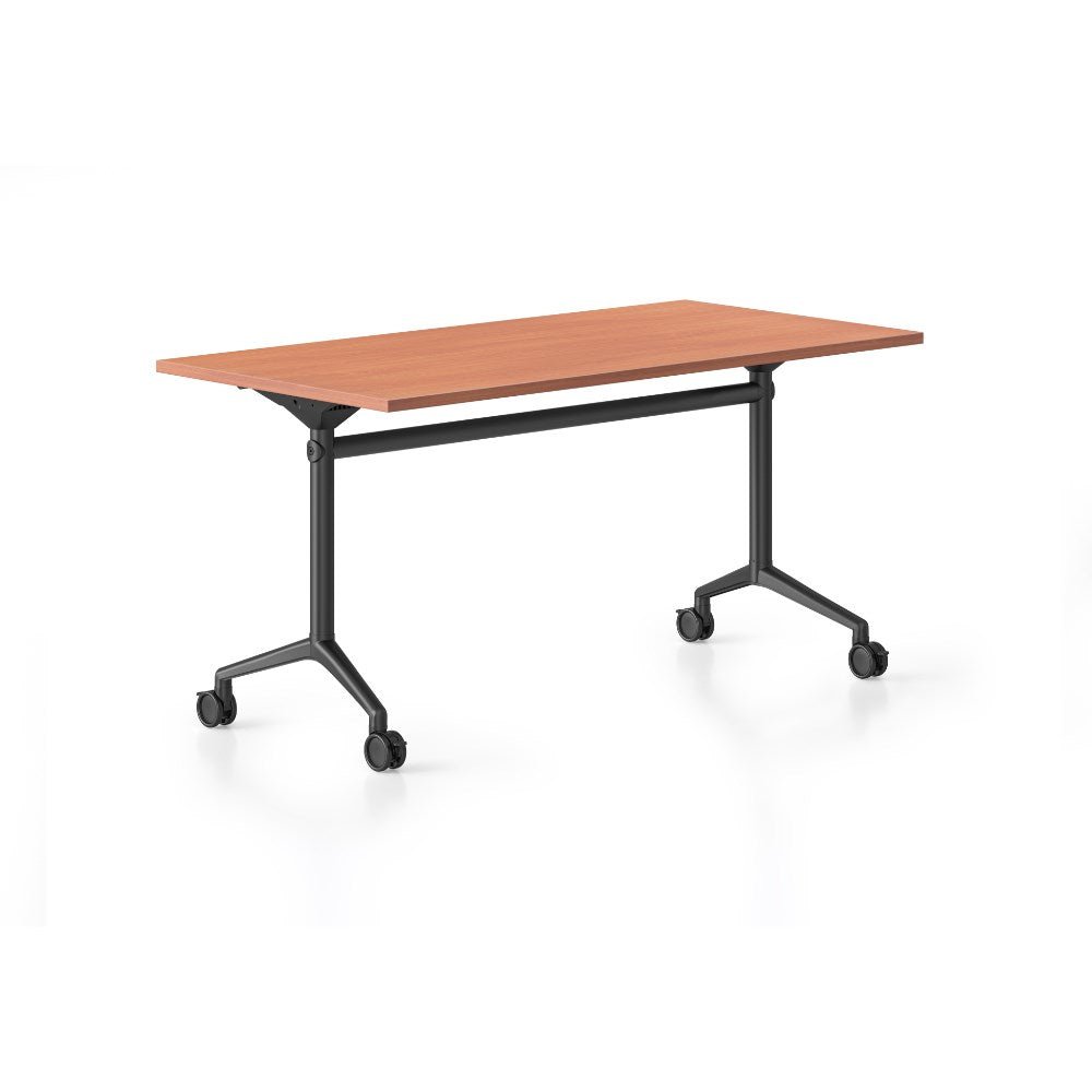 Typhoon Flip Top Table 1800W x 750D x 750H Cherry & Black | Office Furniture Designs