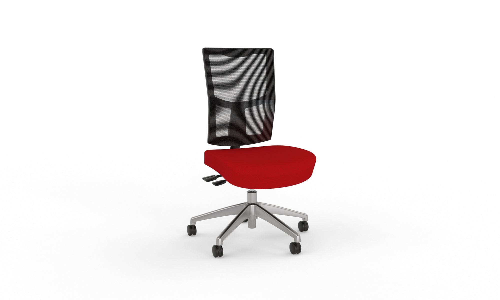 Urban Task Chair Base No Arms Alloy Red | Office Furniture Designs