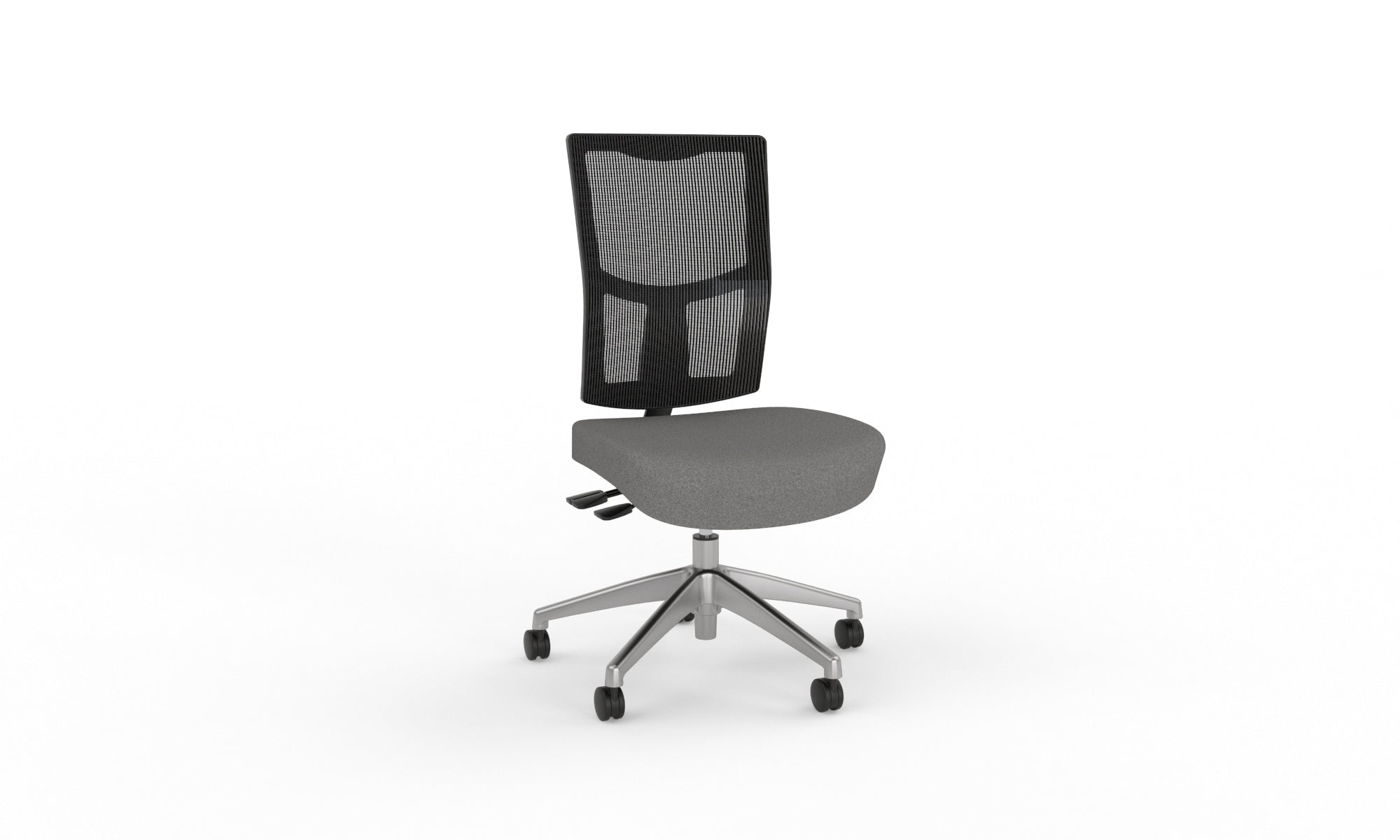 Urban Task Chair Base No Arms Alloy Stone Grey | Office Furniture Designs