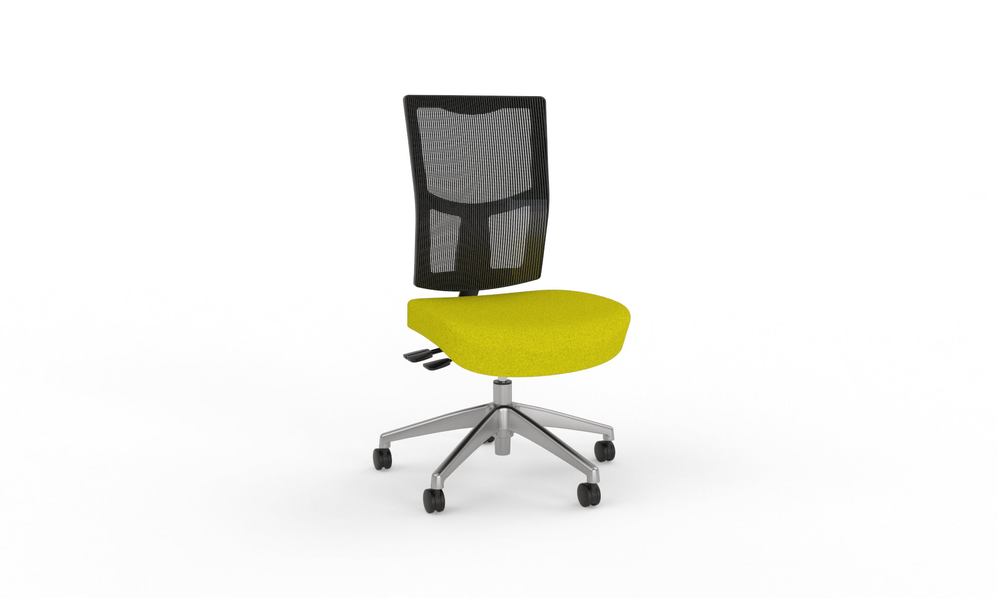 Urban Task Chair Base No Arms Alloy Yellow | Office Furniture Designs
