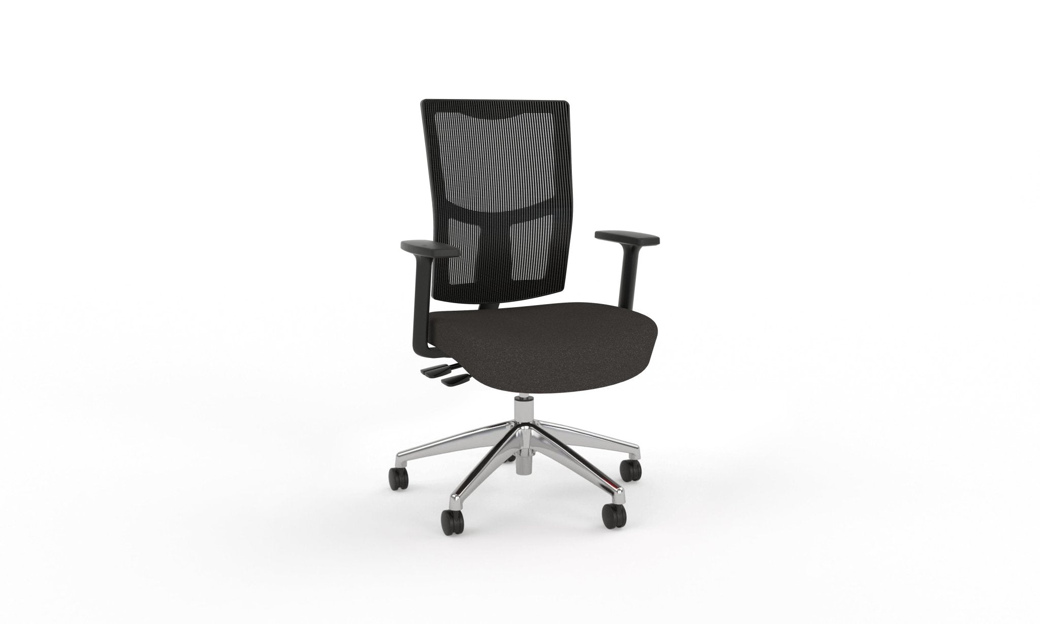 Urban Task Chair Base With Arms Alloy Charcoal Grey | Office Furniture Designs