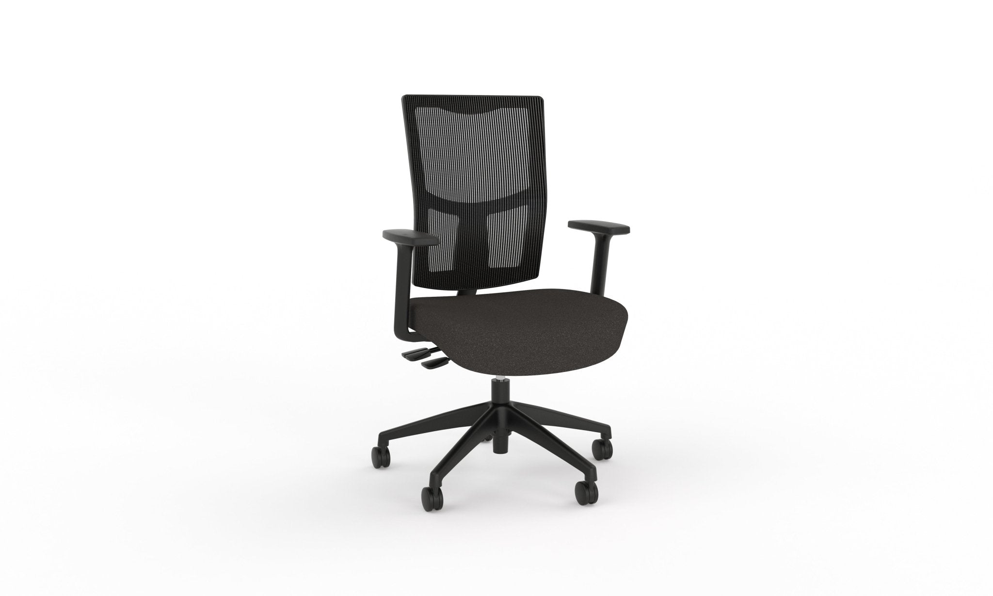 Urban Task Chair Base With Arms Nylon Charcoal Grey | Office Furniture Designs
