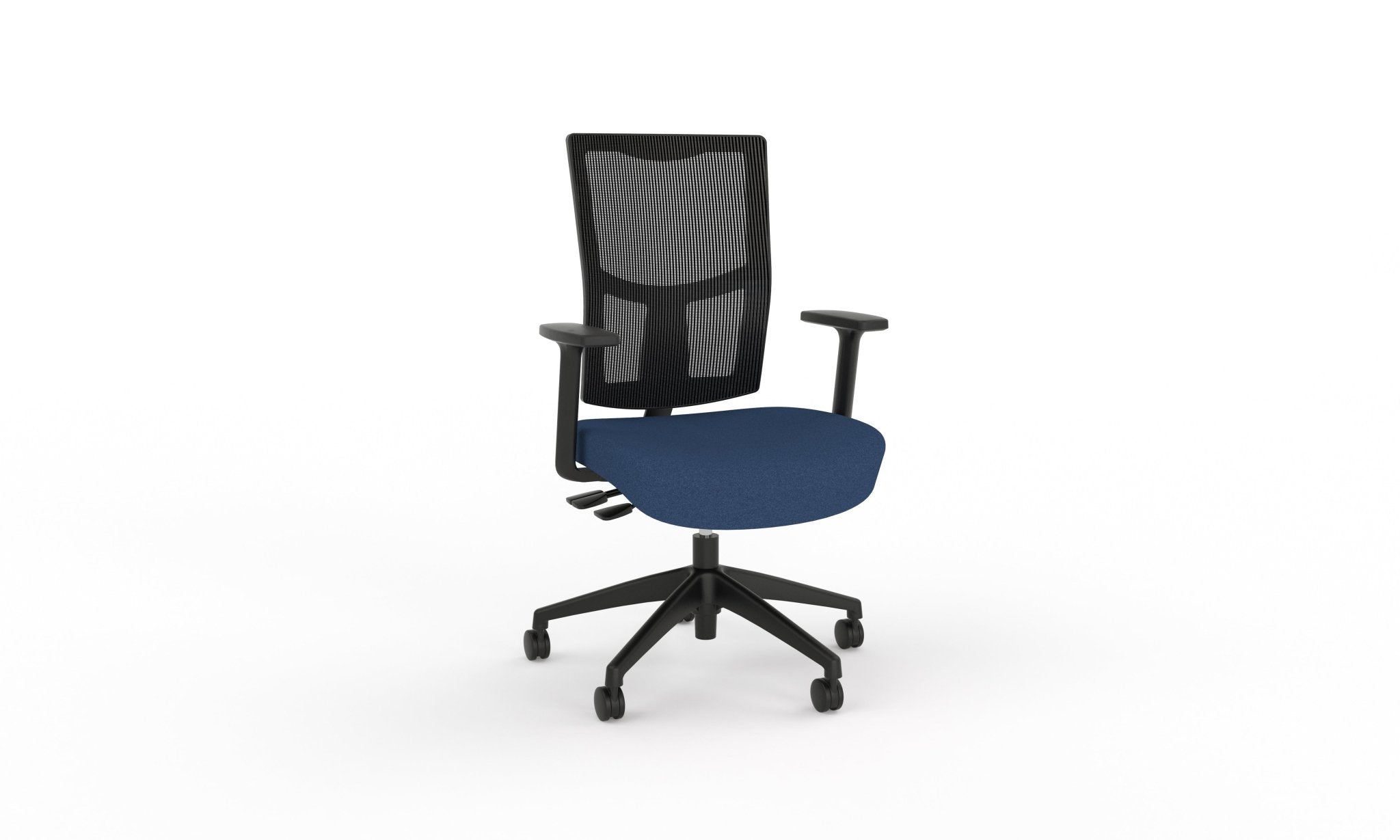 Urban Task Chair Base With Arms Nylon Dark Blue | Office Furniture Designs